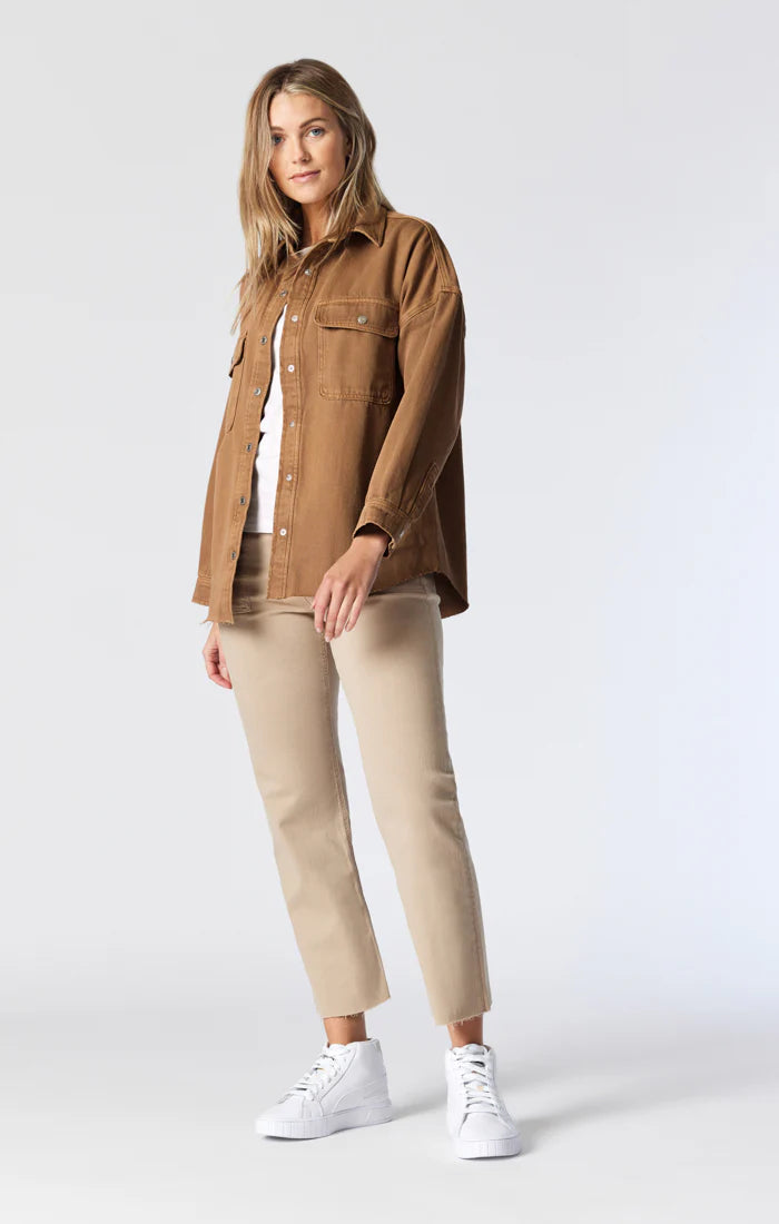 NWT Mavi Light Brown Shacket, Size XL