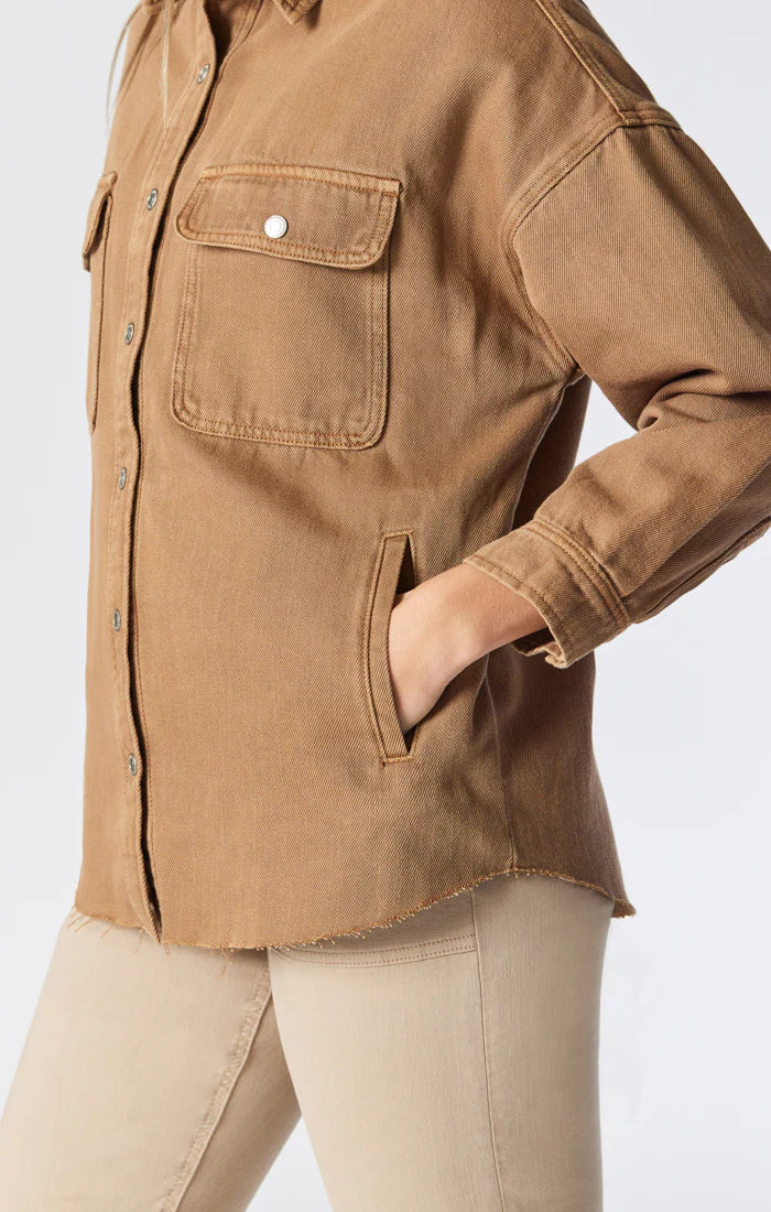 NWT Mavi Light Brown Shacket, Size XL