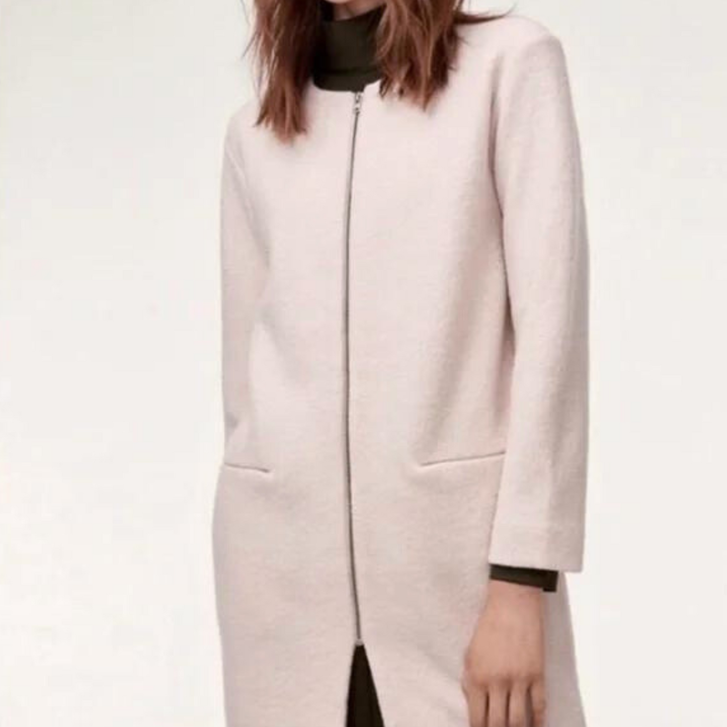 Wilfred Baby Pink Merino Wool Jacket, Size XXS