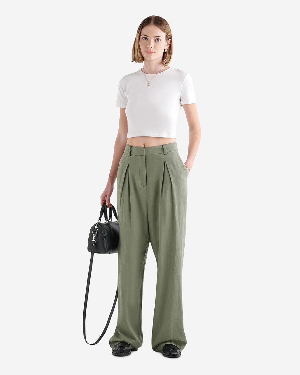 Roots Sage Green Linen Trousers, Size 10