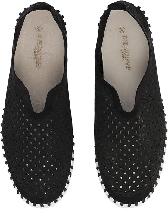 Isle Jacobsen Black Cutout Flats, Size 38