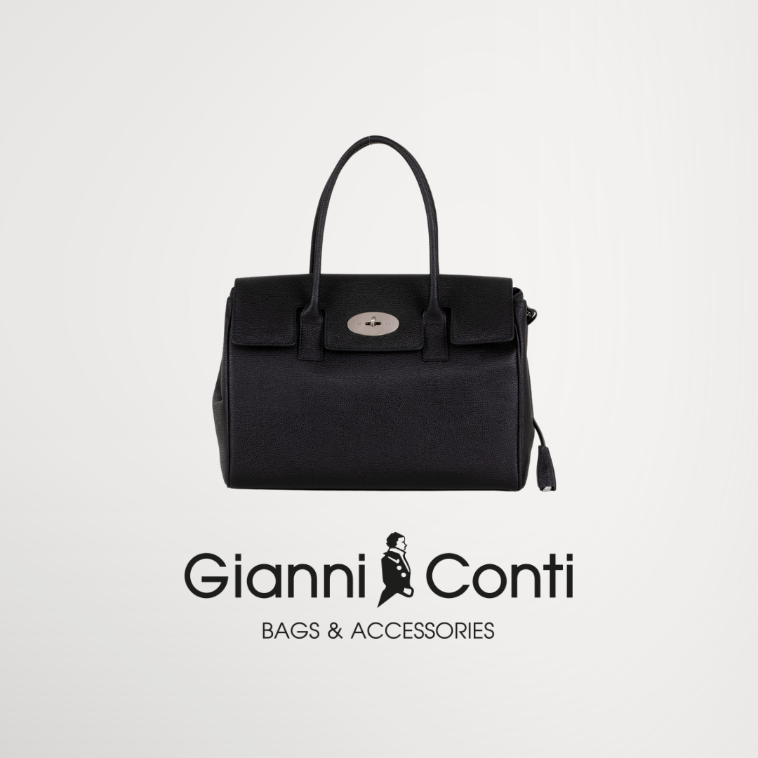 Gianni Conti Genuine Leather Black Handbag