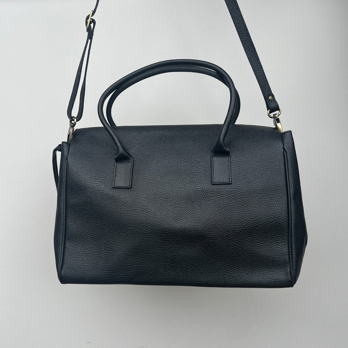 Gianni Conti Genuine Leather Black Handbag