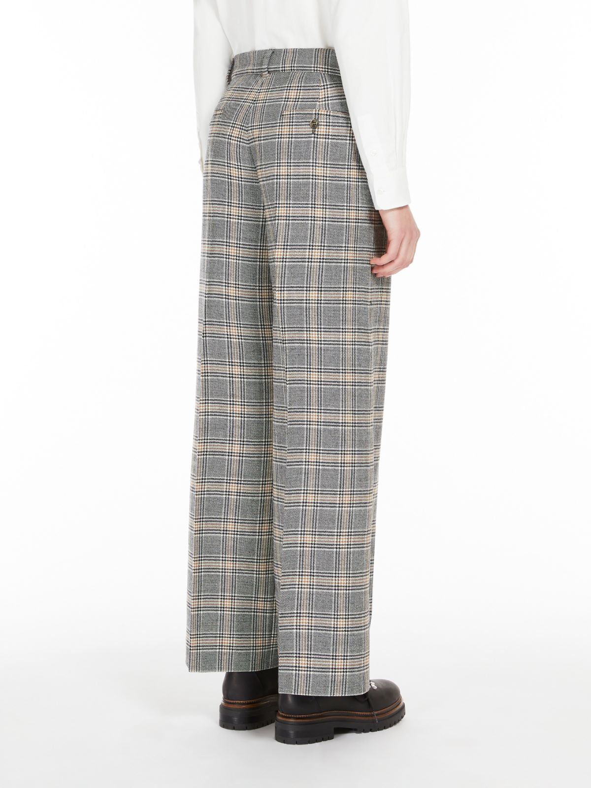 Maxmara Plaid Wide Leg Pants, Size 8