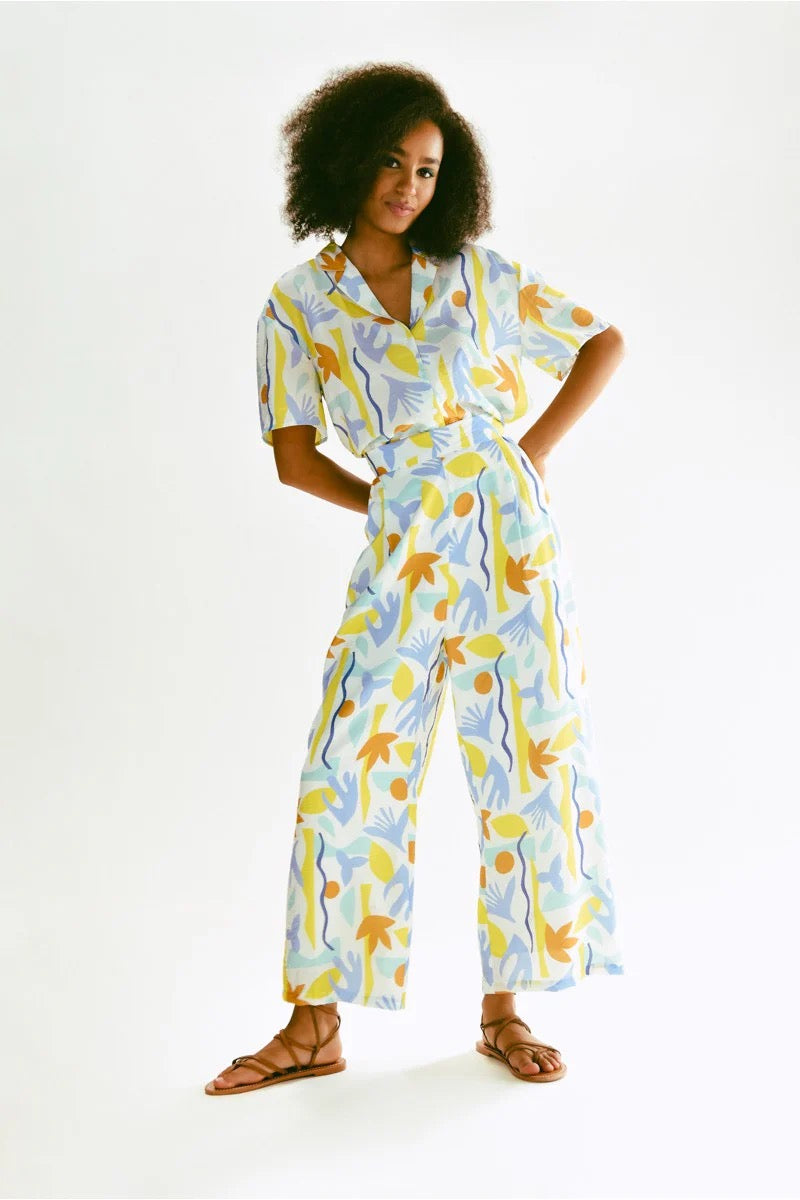 Lili Sidonio Colorful Abstract Top, Size M