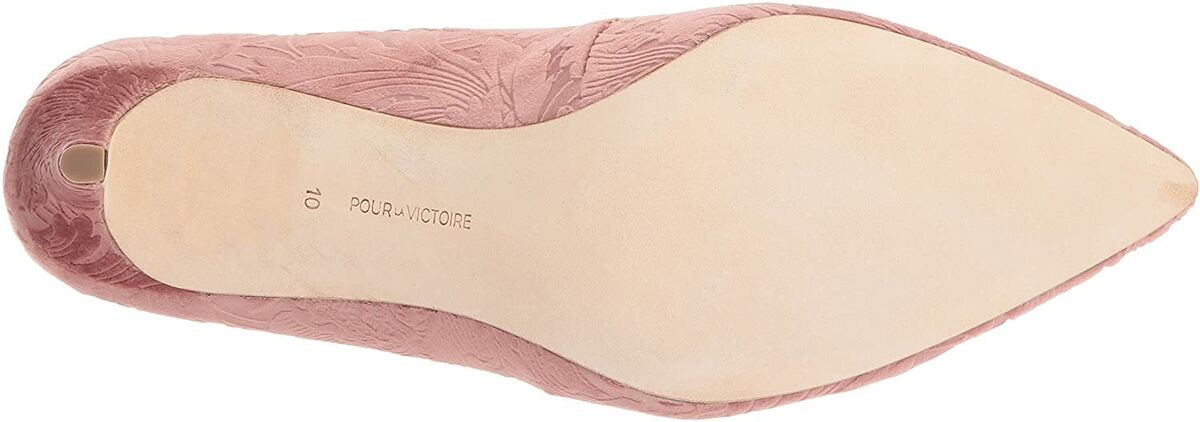 Pour La Victoire Pink Velvet Heels, Size 7
