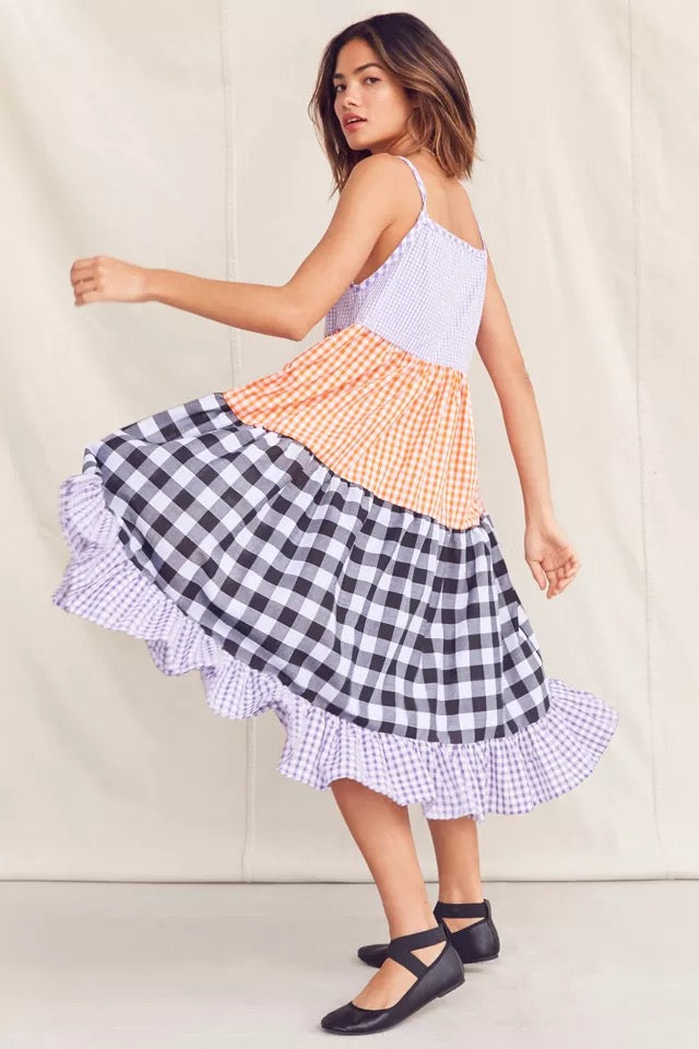 Urban Renewal Checkered Maxi Dress, Size M