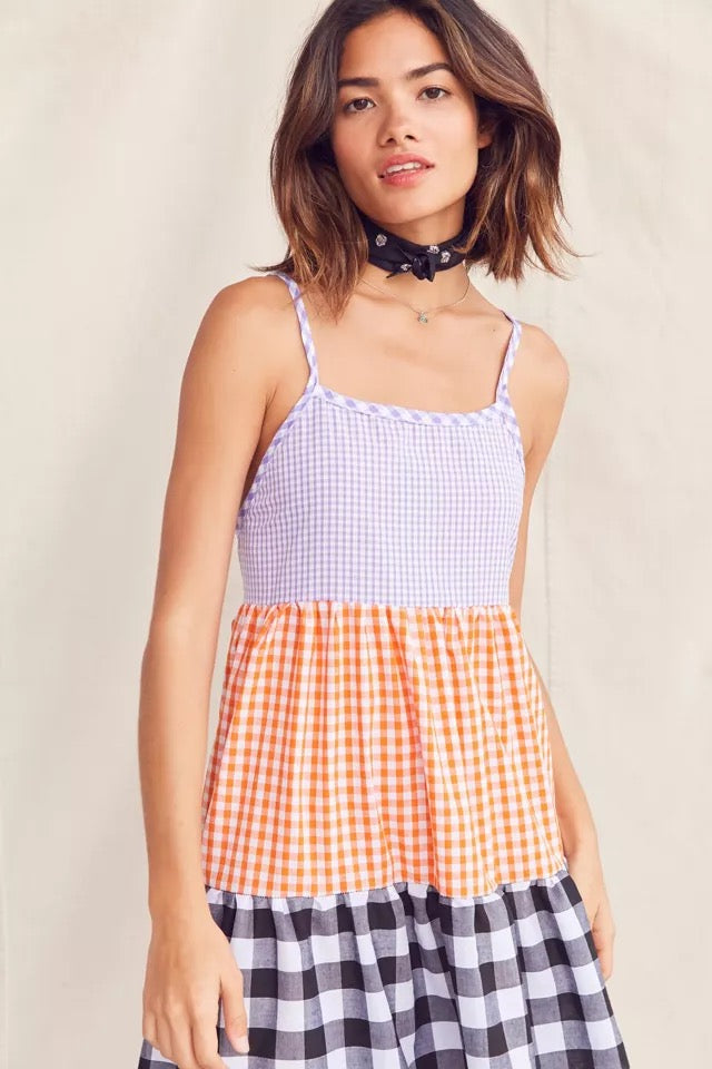 Urban Renewal Checkered Maxi Dress, Size M