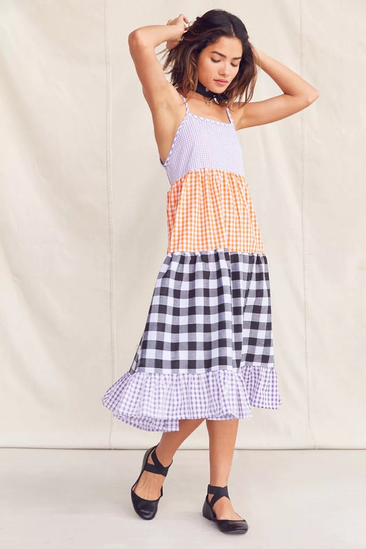 Urban Renewal Checkered Maxi Dress, Size M