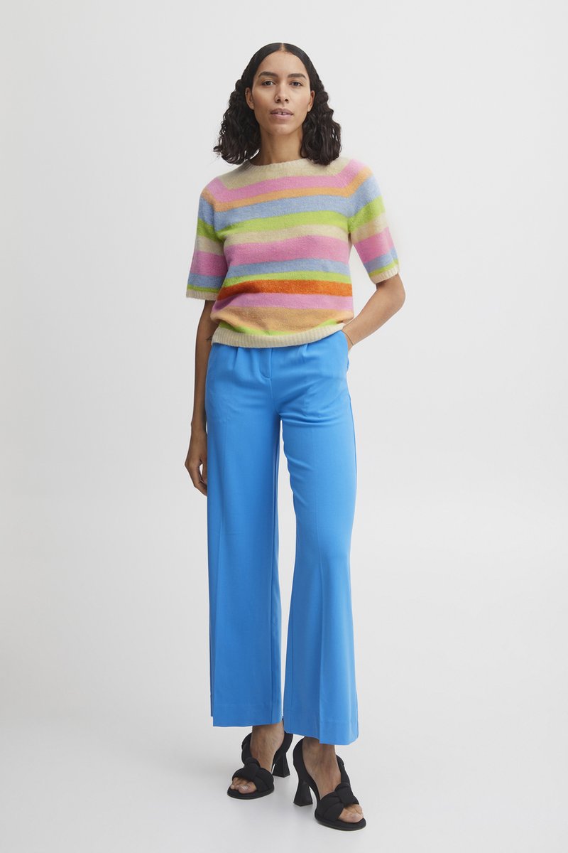 B Young Striped Neon Sweater, Size M