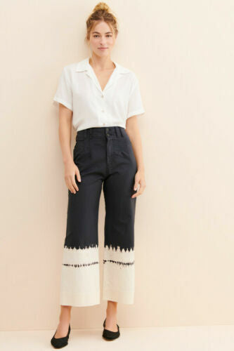 Anthropologie Black Dip Dyed Pants, Size 25