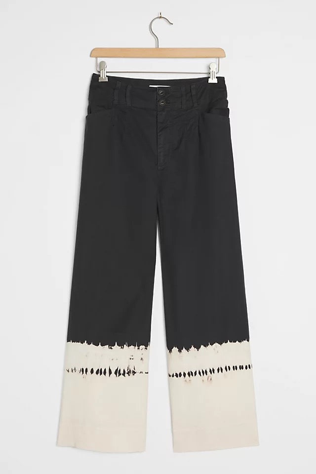 Anthropologie Black Dip Dyed Pants, Size 25