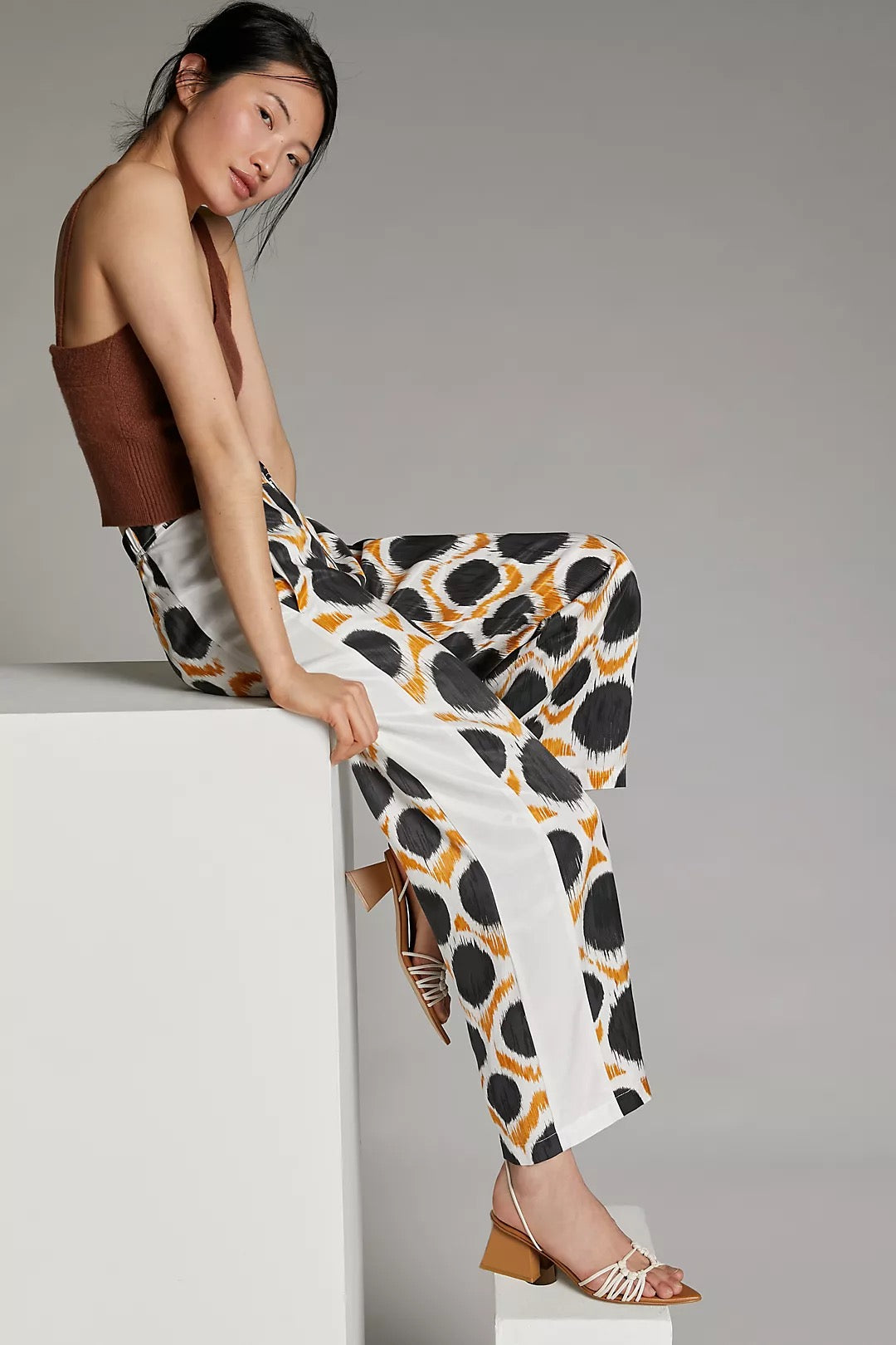 Maeve Abstract Circle Print Pants, Size 6
