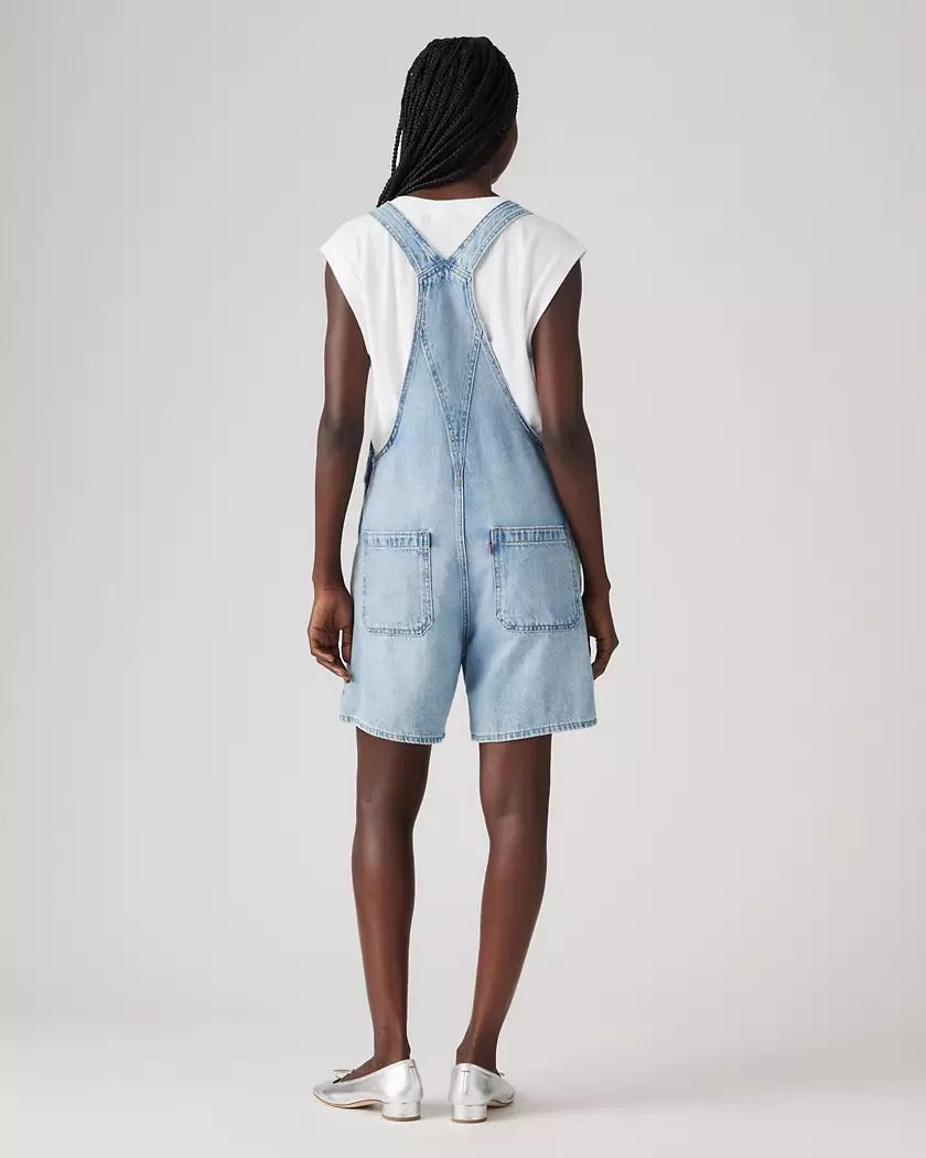NWT Levi Denim Utility Shortalls Overalls, Size S