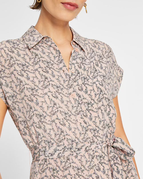 Club Monaco Silk Pink Floral Dress, Size 6