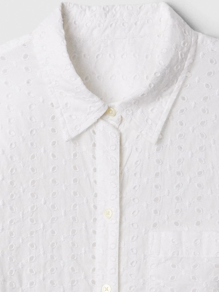 Gap Eyelet White Blouse, Size S