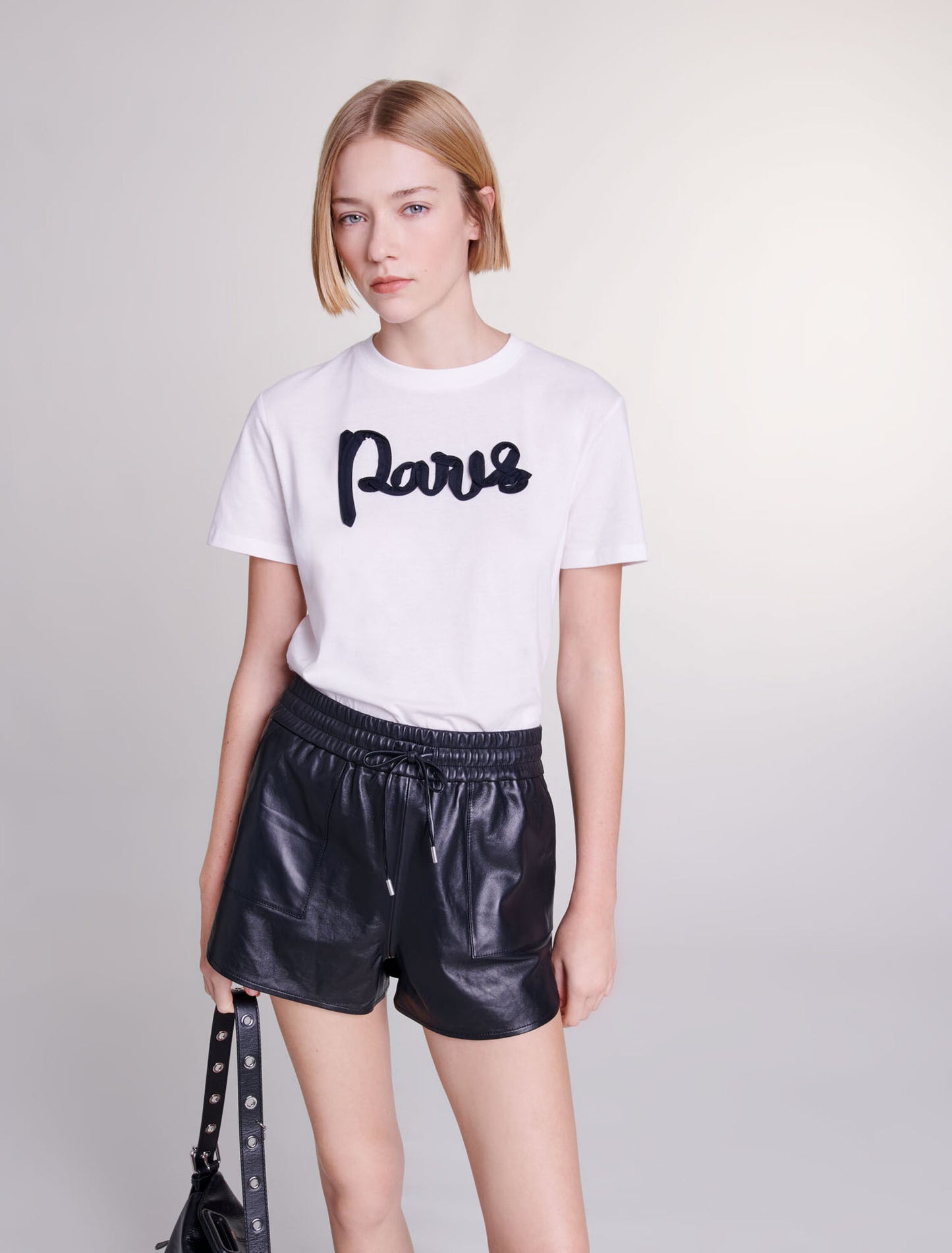 Maje Paris White Cotton T-shirt, Size M
