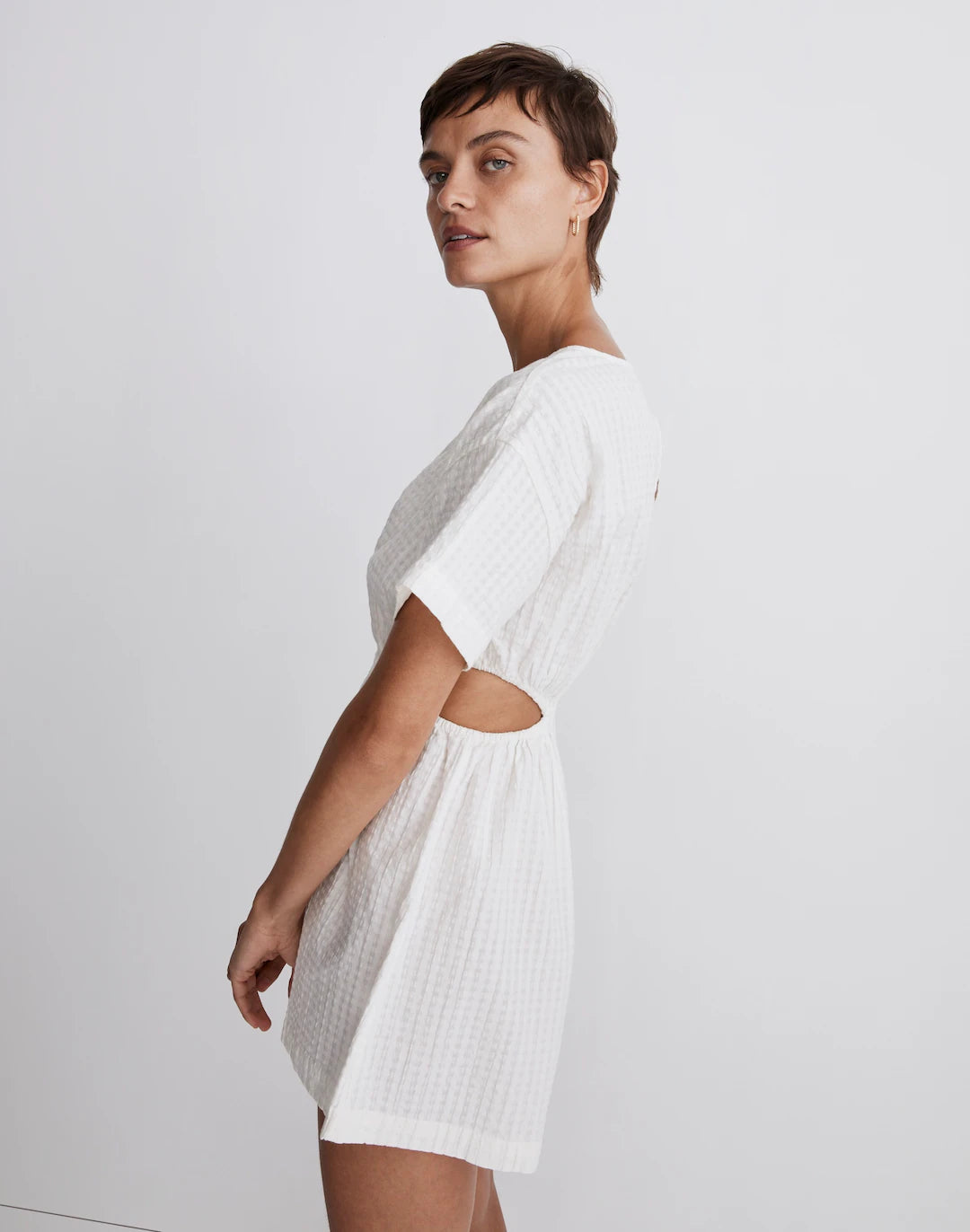 Madewell White Cutout Romper, Size XXS