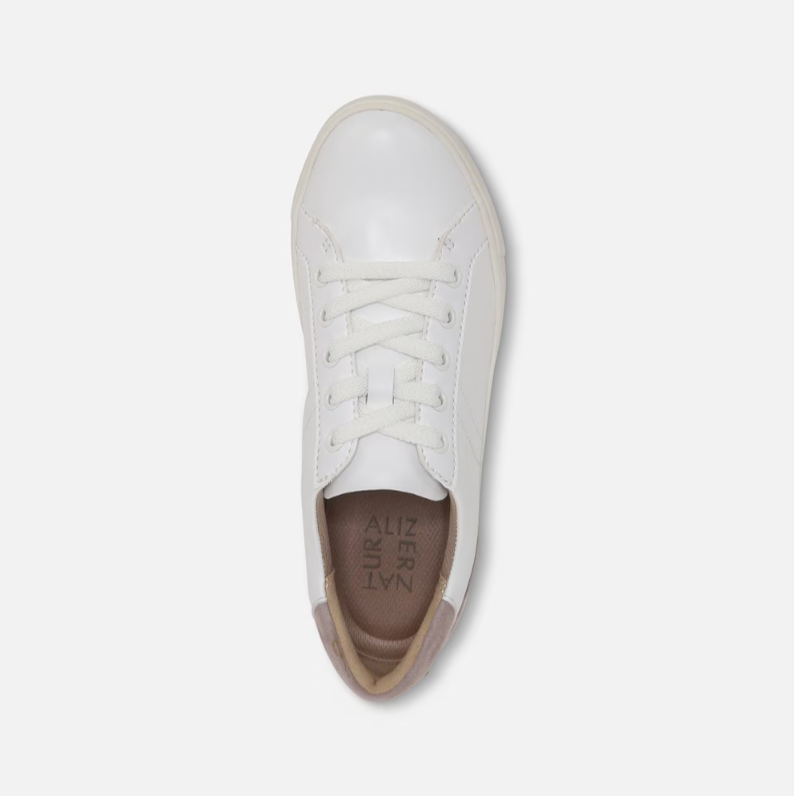 Naturalizer White & Taupe Runner, Size 9