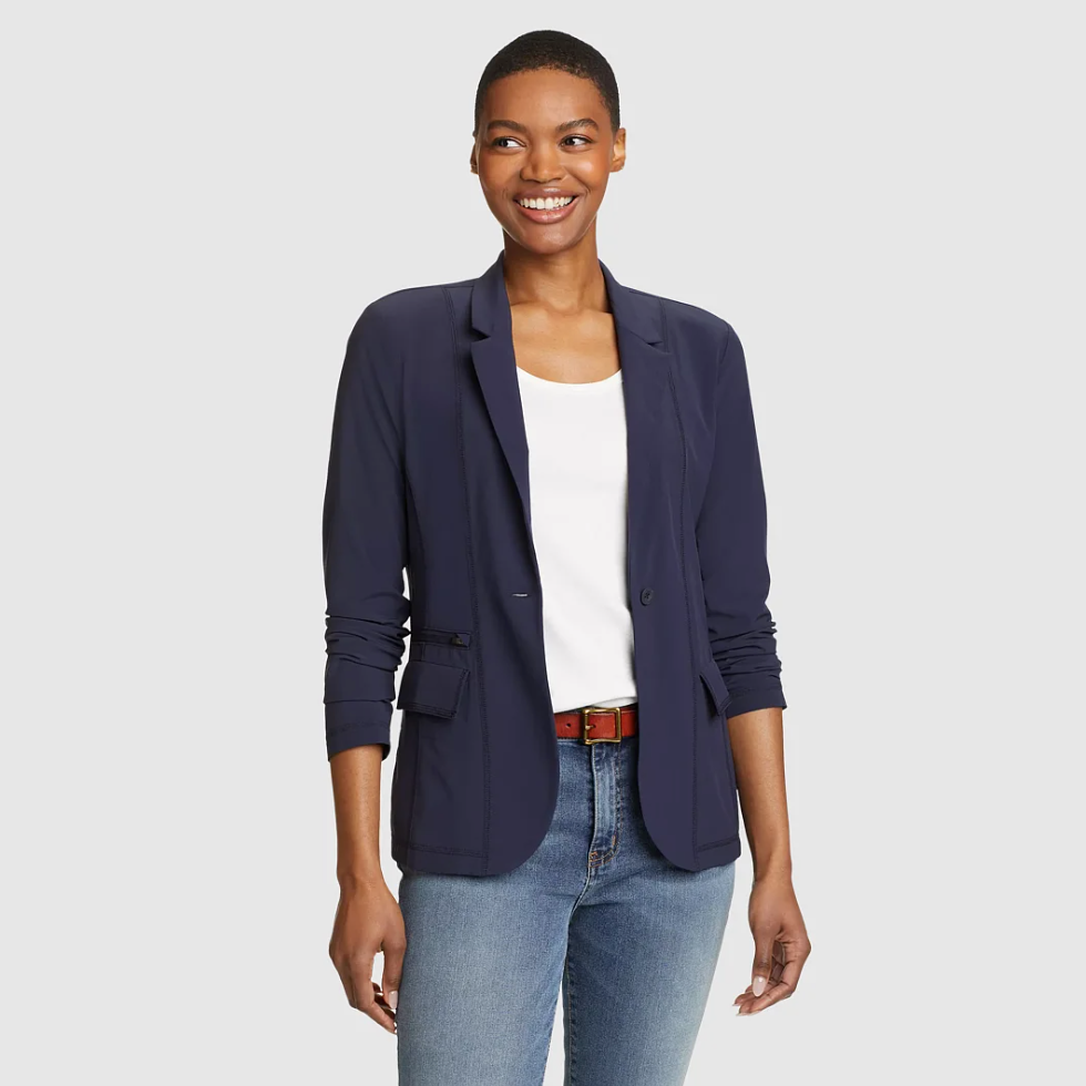 Eddie Bauer Navy Departure Blazer, Size 8