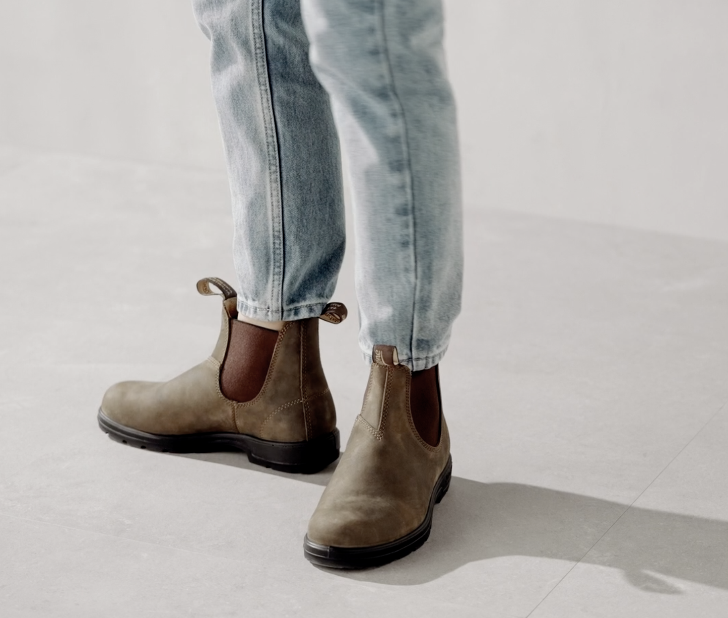 Blundstone Grey Heathered Boots, Size 8