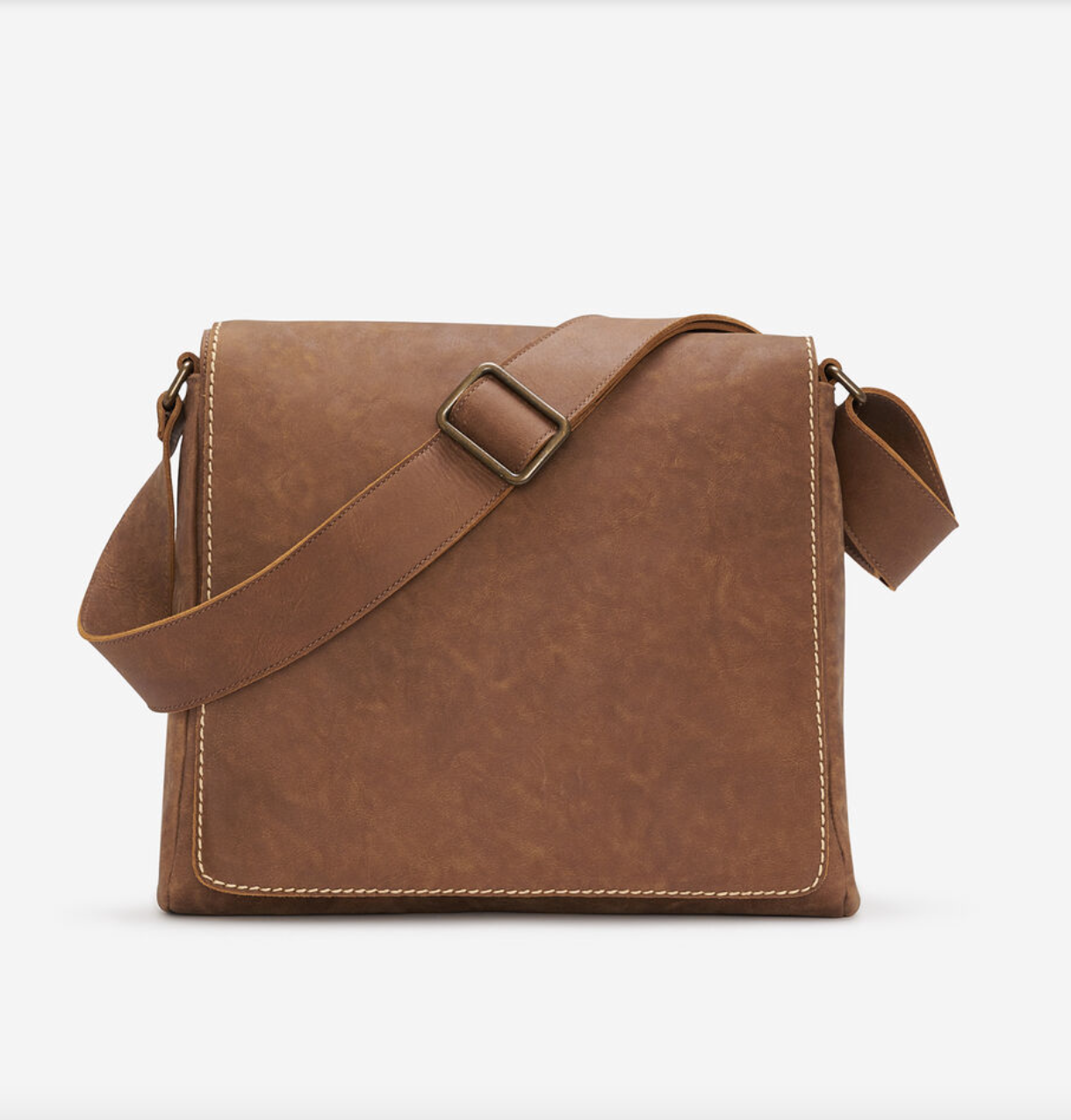 Roots Raiders Brown Genuine Leather Satchel Bag