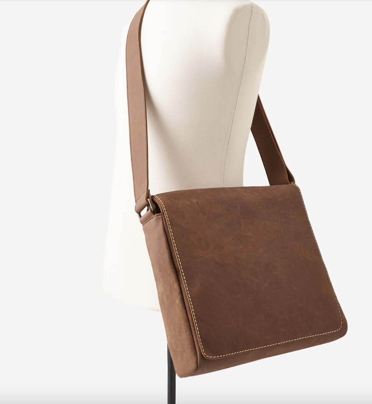 Roots Raiders Brown Genuine Leather Satchel Bag