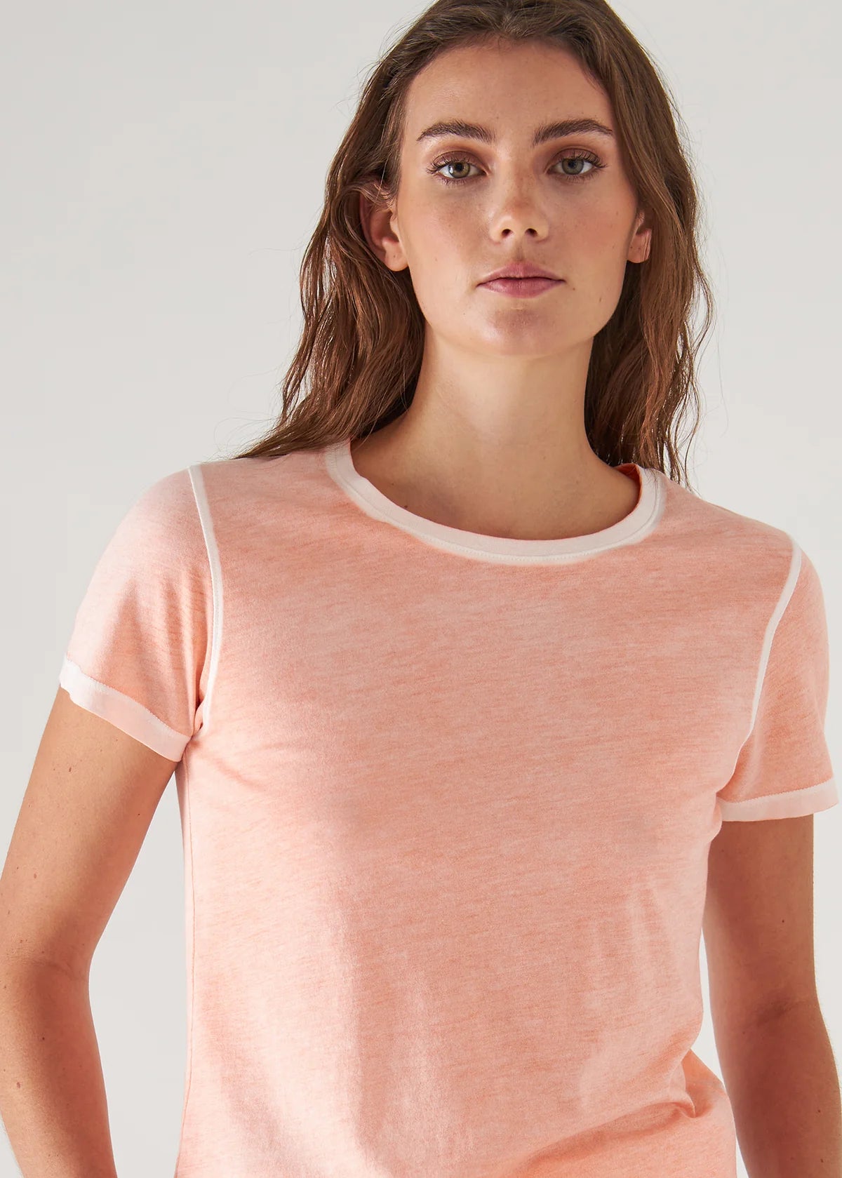 Patrick Assaraf Orange Cotton T-Shirt, Size S