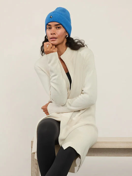 Athleta Cream Merino Cardigan, Size L