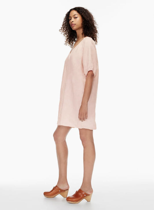 Wilfred Aperitif Baby Pink Linen Dress, Size L