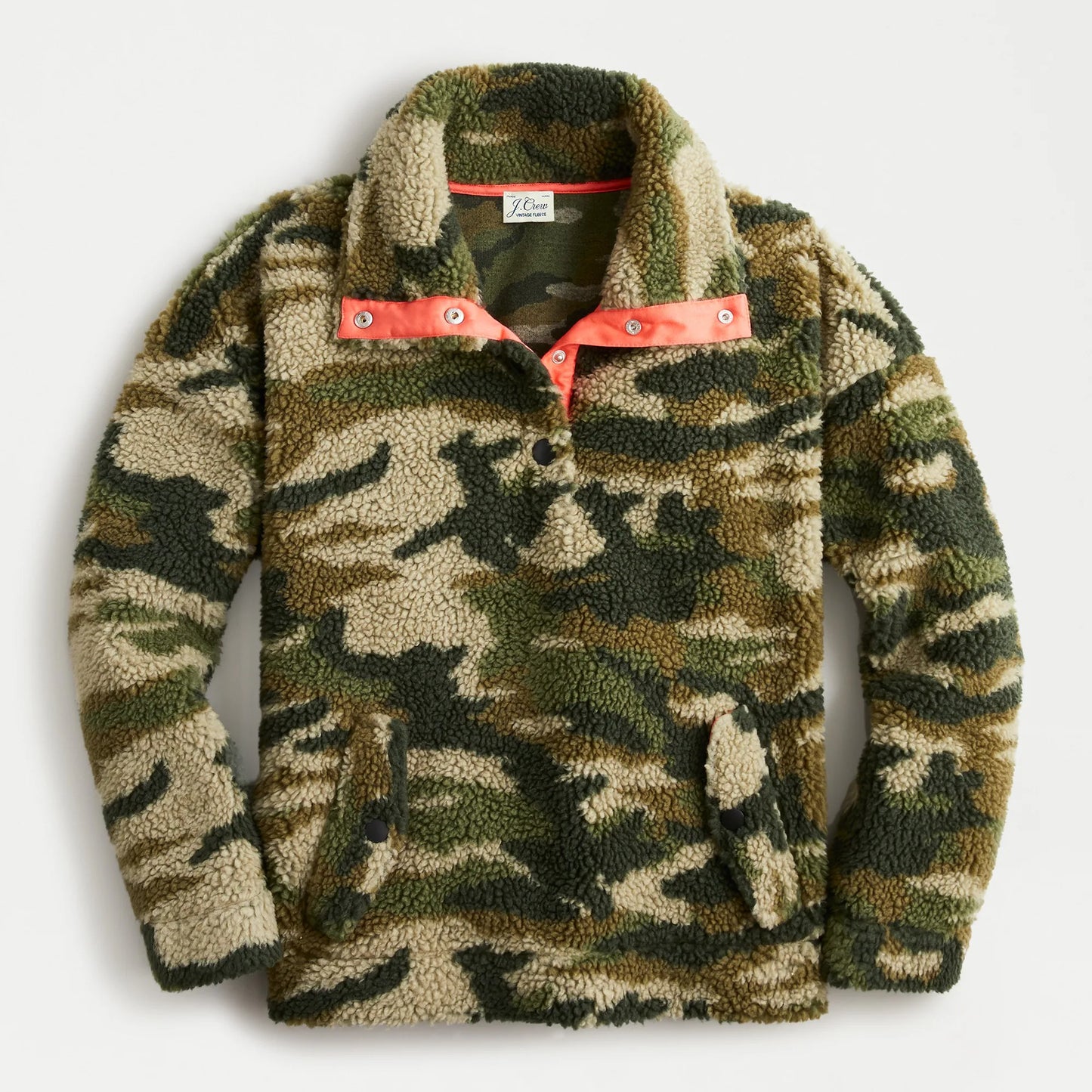 J.Crew Vintage Fleece Camo Jacket, Size XXS