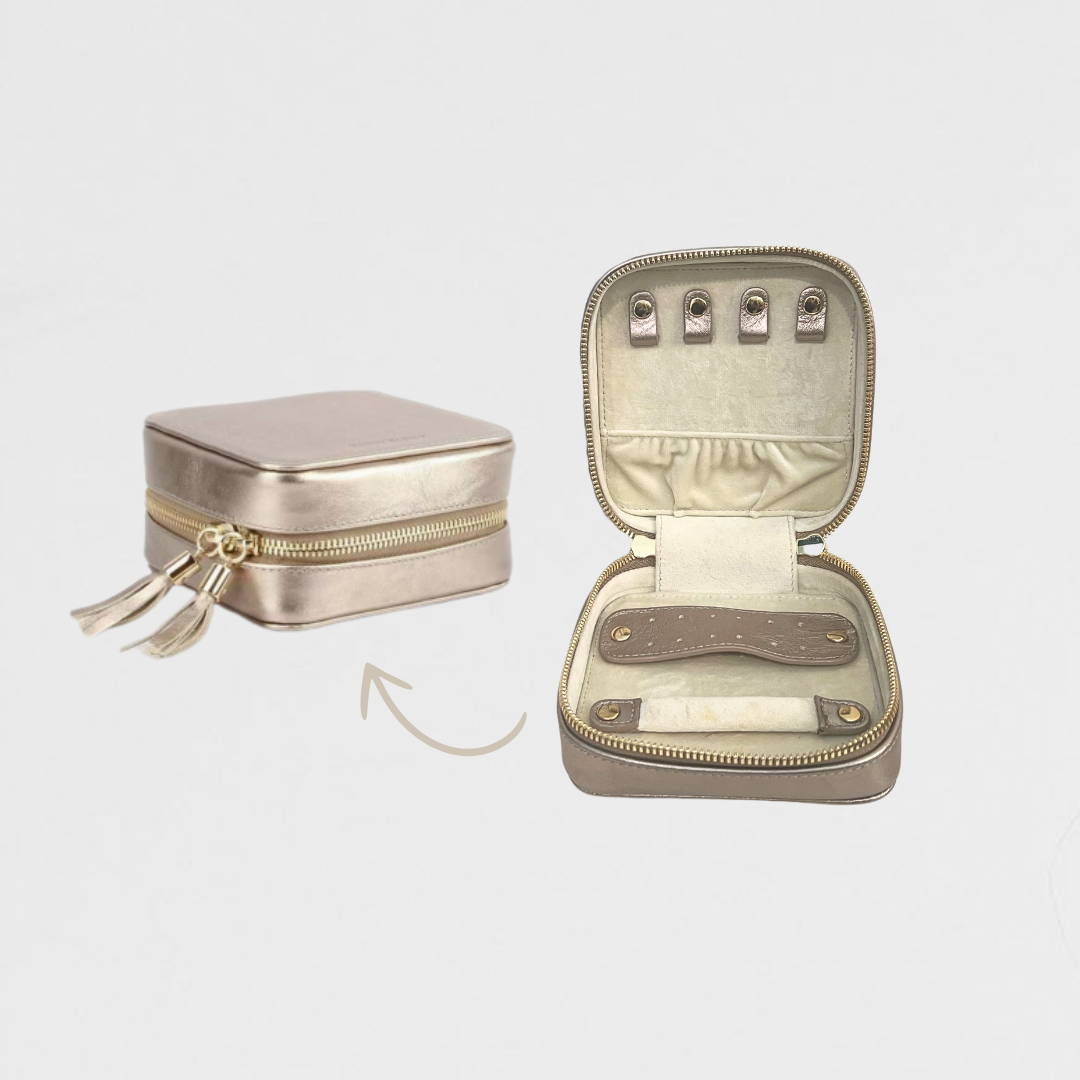 Poppy Barley Metallic Jewelry Travel Case + Box