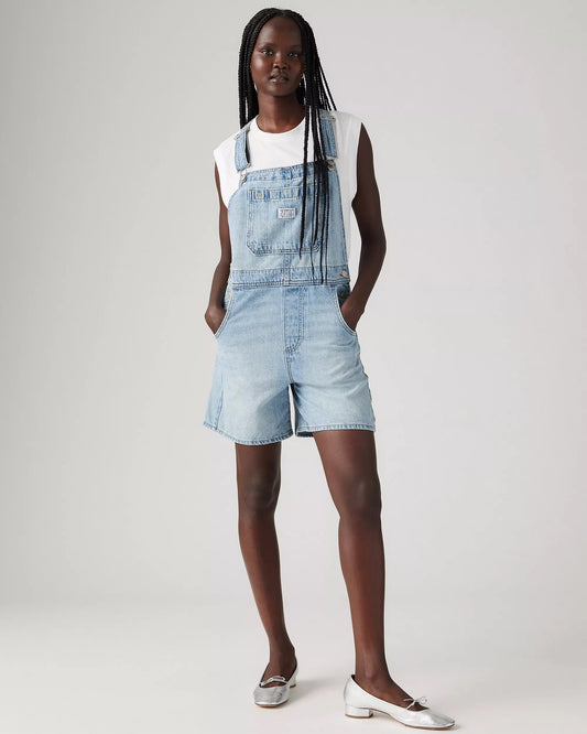 NWT Levi Denim Utility Shortalls Overalls, Size S