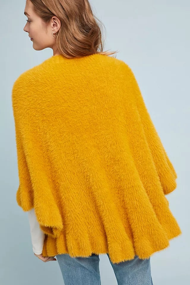 Anthropologie Marigold Ruffled Kimono, Size O/S