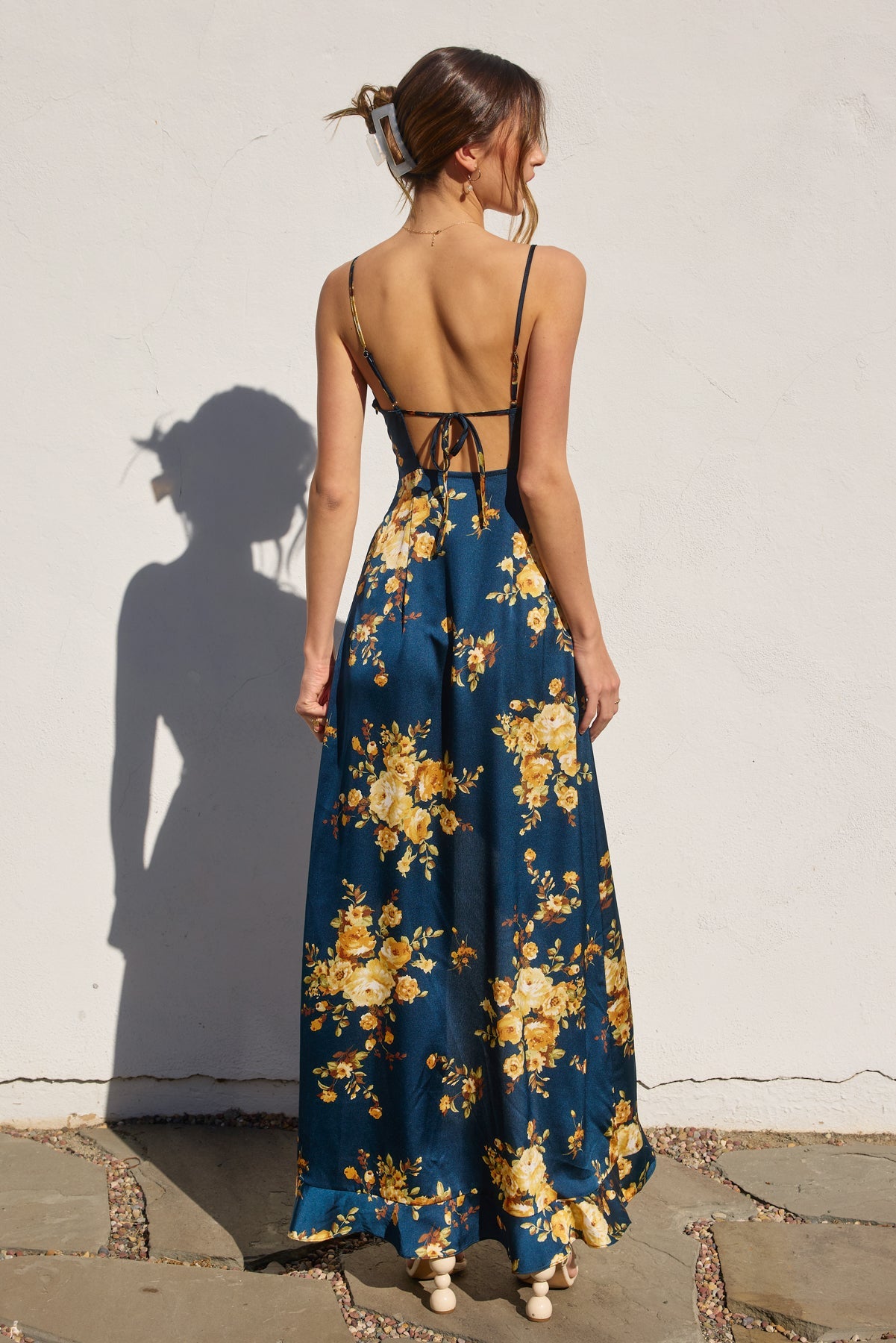 The Latest Scoop Blue Floral Maxi Dress, Size S
