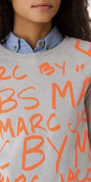 Marc Jacobs Neon Marker Signature Sweater, Size L