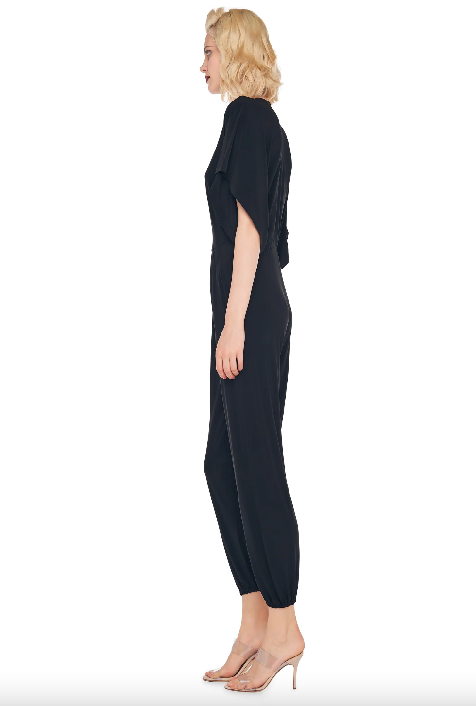 Norma Kamali Black Rectangle Jog Jumpsuit, Size L