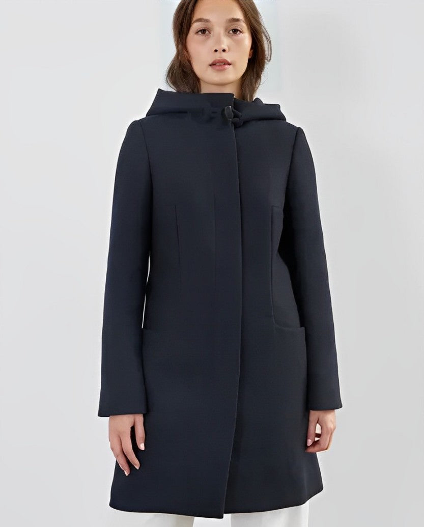 Babaton Navy Wool Blend Coat, Size S