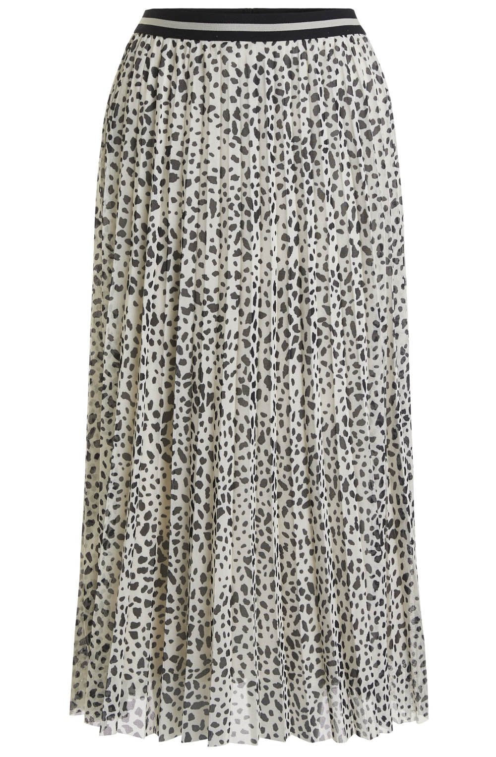 Oui Dalmatian Spotted Cream Maxi Skirt, Size 4